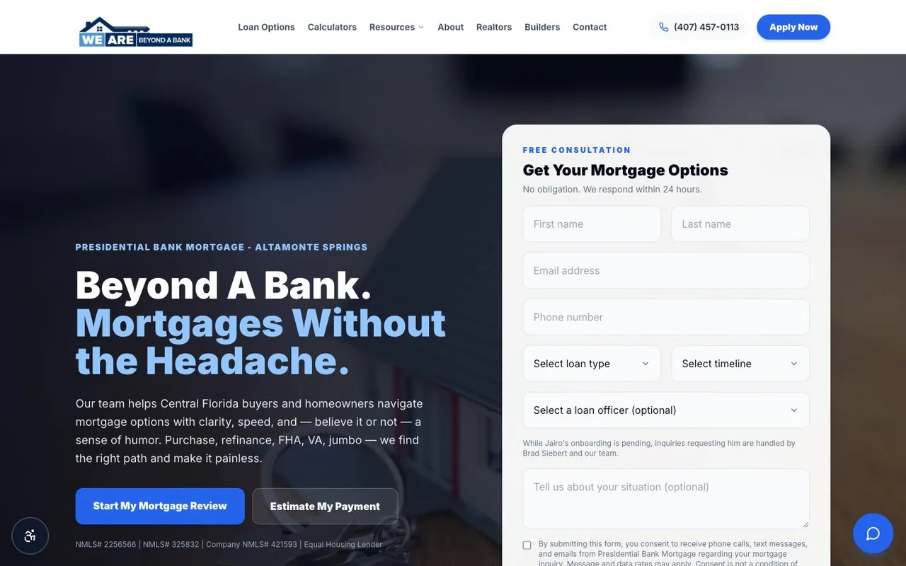 We Are Beyond A Bank website preview