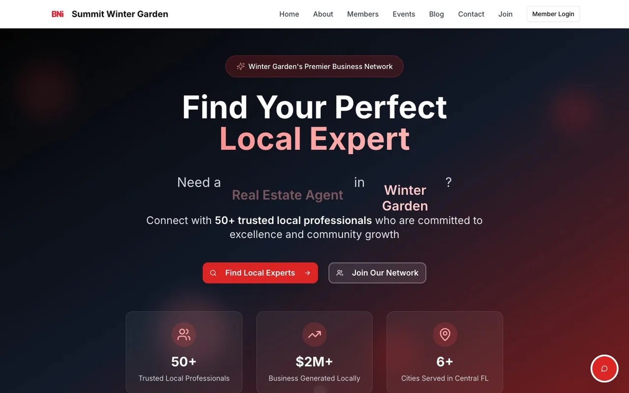 BNI Summit Winter Garden website preview